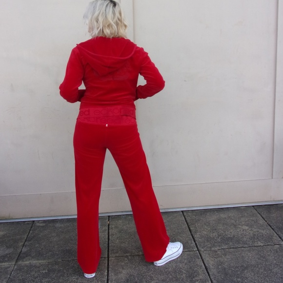 velour flared tracksuit
